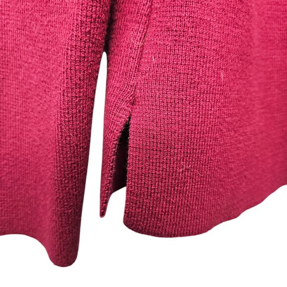 SUMMERSALT Ribbed Sweater Blazer Jacket Pinot Red Womens Large 1XL Single Button - Picture 5 of 9